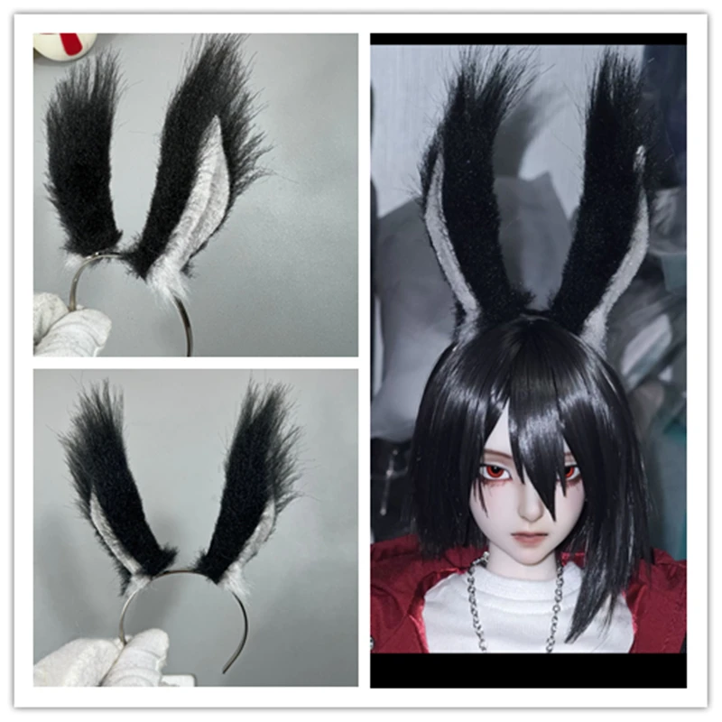 

Customized Handmade Anime Cosplay Rabbit Ears Hairhoop Hairpin Headwear For 1/3 1/6 1/4 BJD SD Doll Cosplay Accessories