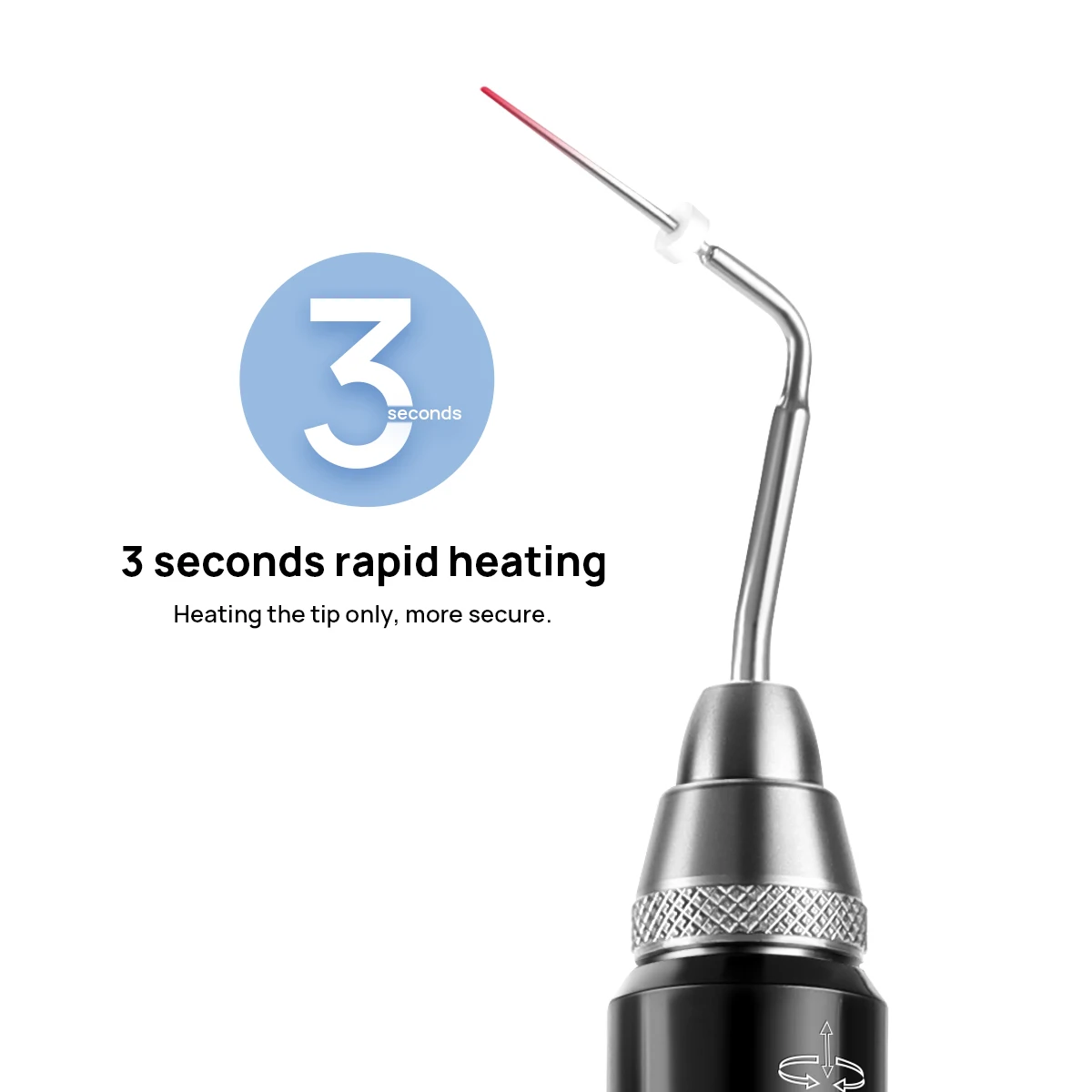 AZDENT Dental Cordless Gutta Percha Obturation System Endo Heated Pen 2 Tips Lab 3 Seconds Rapid Heating Endodontic Root Tools