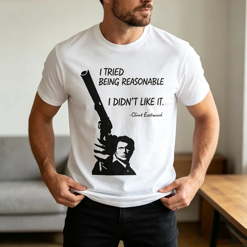 I Tried Being Reasonable Quote Graphic T Shirt for Men Casual Cotton Short Sleeve Tee Print  Y2k Top Harajuku  Oversized T Shirt