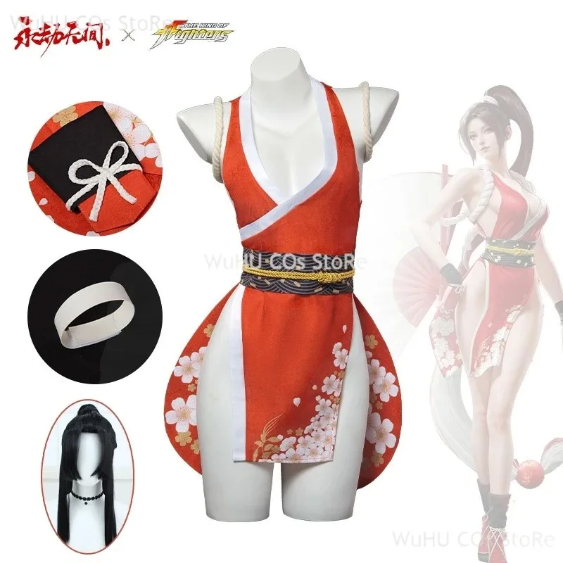 Mai Shiranui juego de fantasía fantasía Mortal Kombat Cosplay mujeres adultas disfraz de juego de rol de Halloween ropa; 3, k8't,