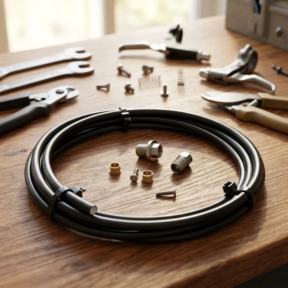 Hydraulic Disc Brake Hose Repair Kit 1.7m For R9170 R8020 R7020 4720 For RX Road Bicycle Oil Line Replacement Black