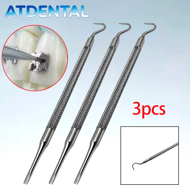 

3pcs Dental Self-Ligating Bracket Opener Stainless Steel Orthodontic Tool for Passive Self Bracket Opening