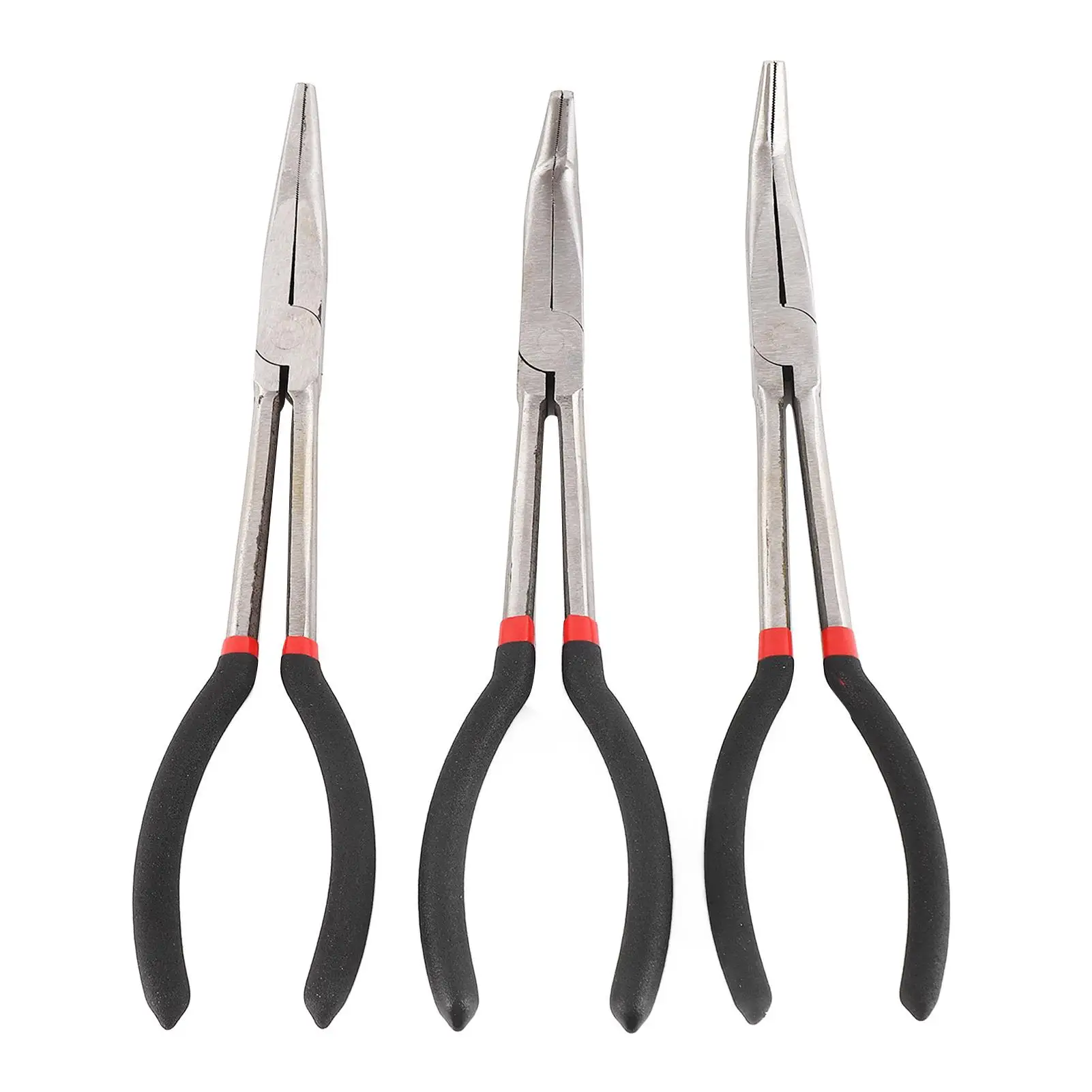 Extra Long 11 Inch Long Nose Pliers Straight 45 90 Degree  Wear Resistant for Electronics DIY Repair Tool