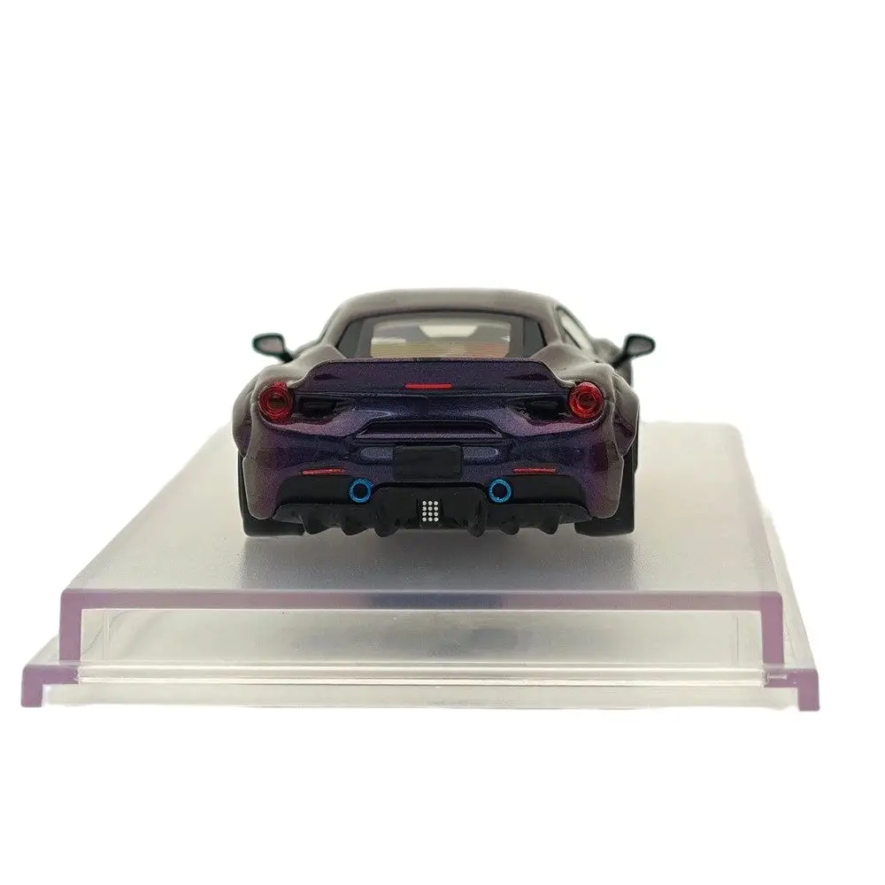 CM 1/64 LB-Works 488 Widebody LBWK Chameleon Magic Purple Diecast Model Car Miniature Toy Vehicle Models Collection