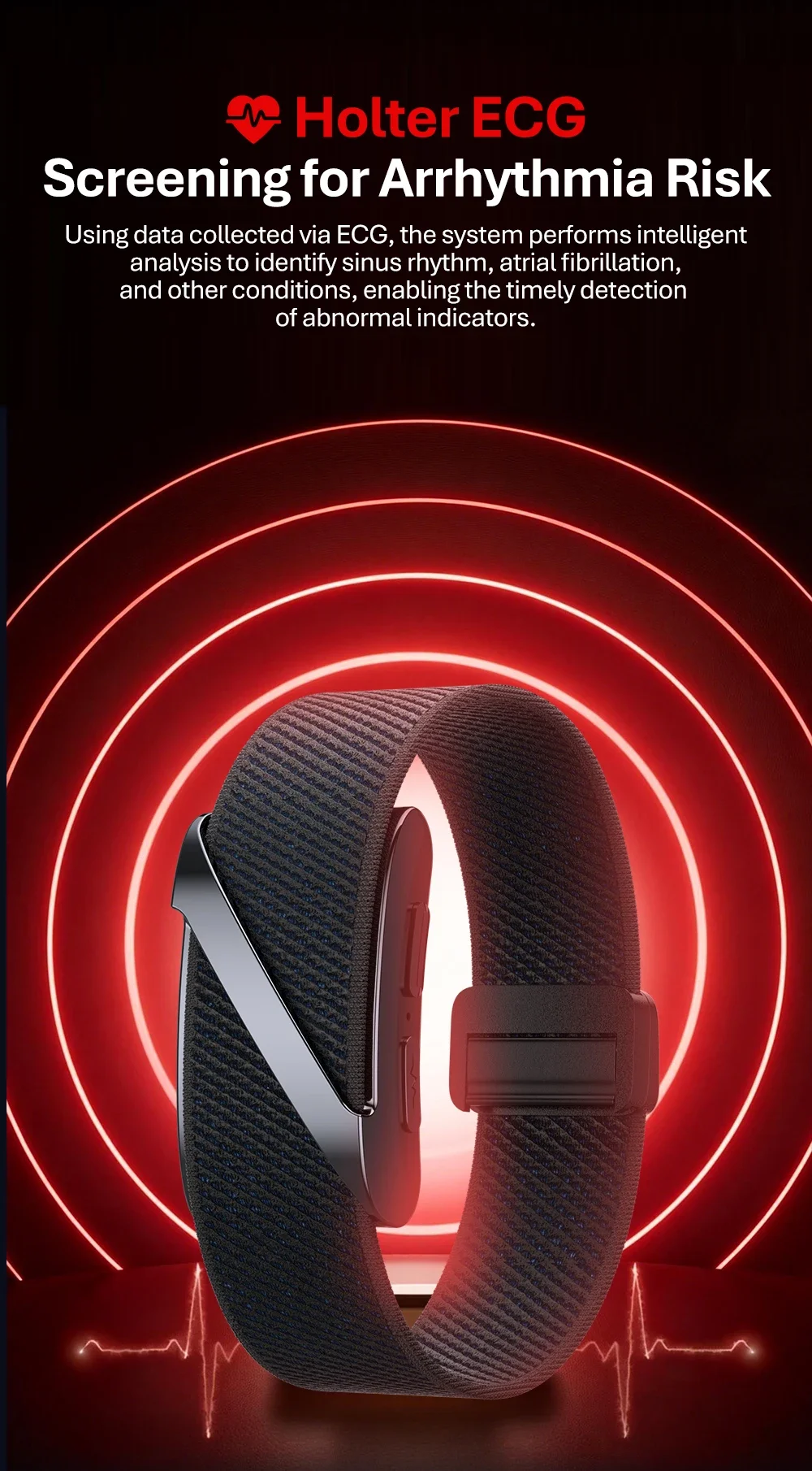 2026 NEUES VWAR LOOP V Smart Band Fitness-Tracker 24/7 EKG&HRV Schlaf-Blutsauerstoff-Körpertemperatur-Überwachung Fitness-Tracker-Band – Detail 3