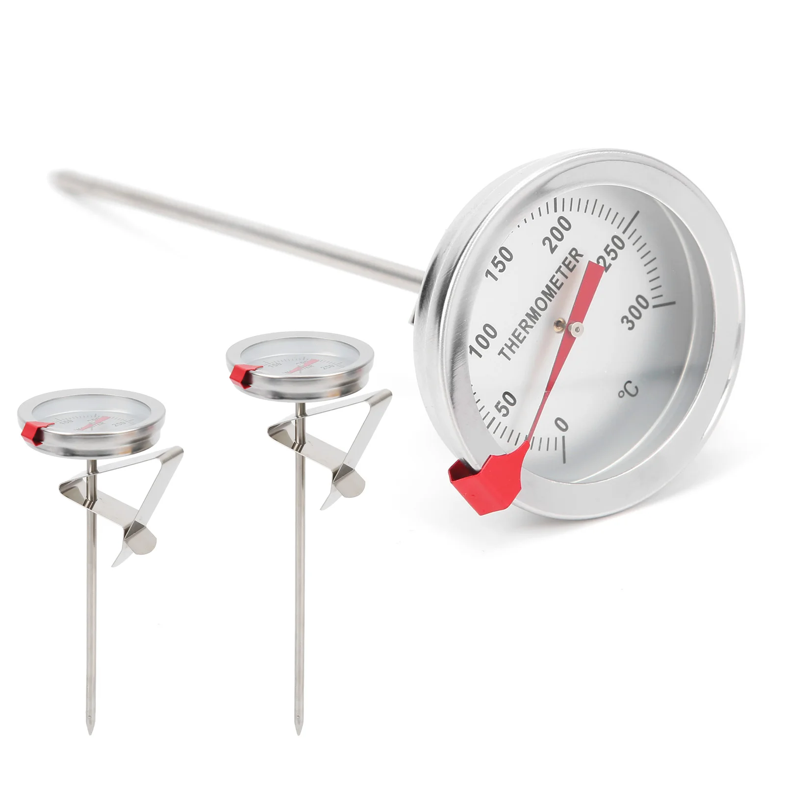 Bratthermometer Ölwannenthermometer Bratthermometer Edelstahl-Messwerkzeug mit 5 cm für Ölwanne TTE35125