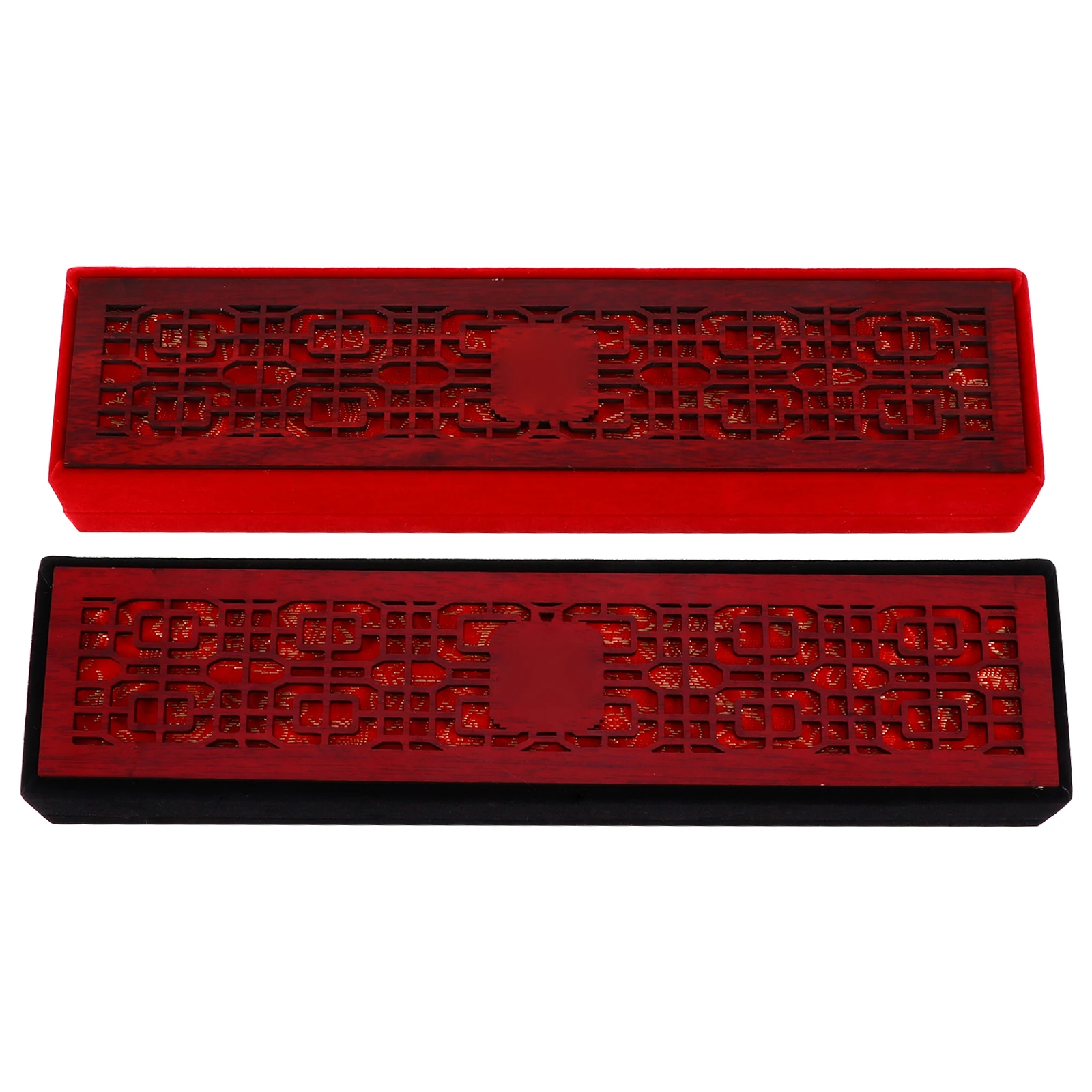 

2pcs Wooden Jewelry Wooden Jewelry Box Necklace Storage Organizer Retro Alajero Boxes Selected Material Travel Home Use