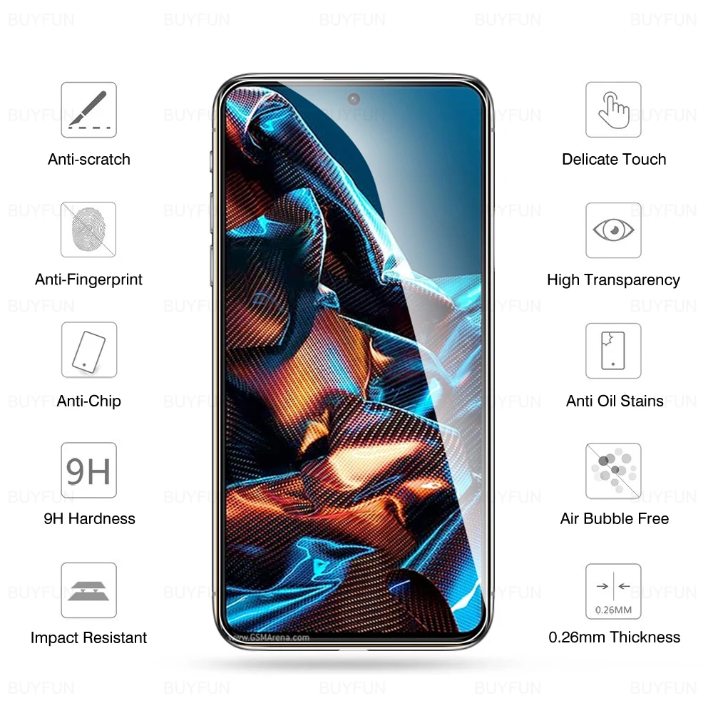 3PCS Case Shield Guard Film For Xiaomi Poco X5 Pro 5G M5 4G M3 Pro X3 NFC X3pro X2 F2pro F3 F4 GT X3GT Full Protector Glass