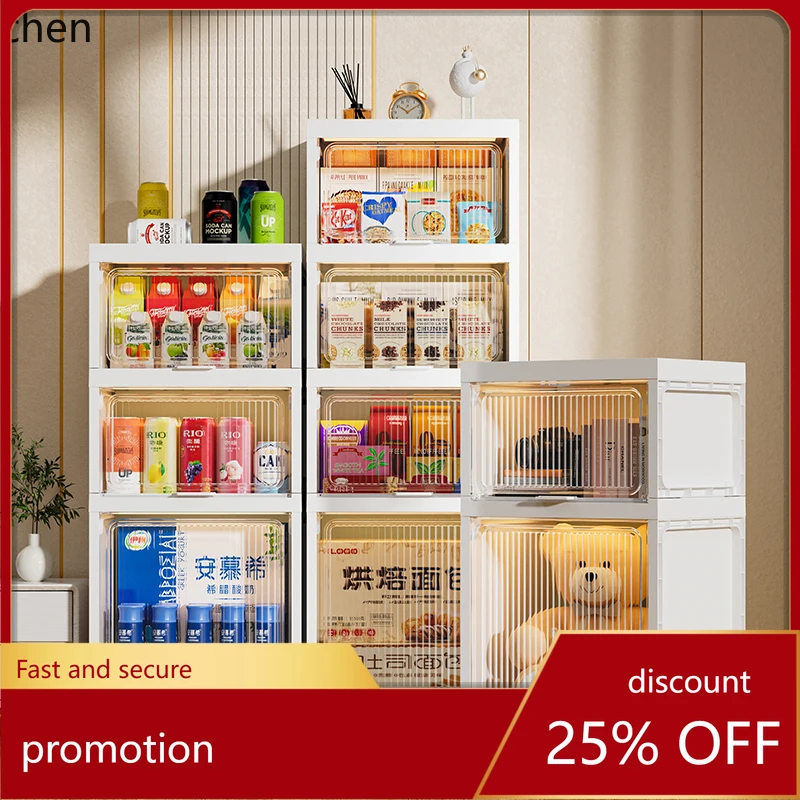 

YFY Storage Cabinet Home Finishing Storage Cabinet Installation-Free Snack Cabinet