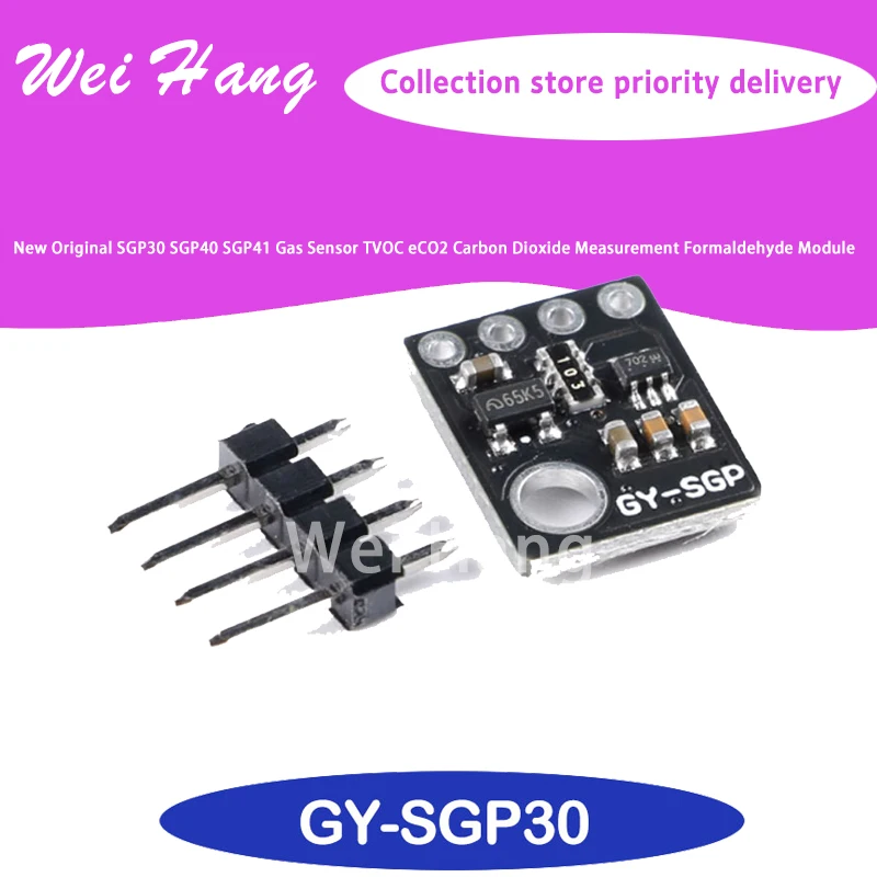 New Original SGP30 SGP40 SGP41 Gas Sensor TVOC eCO2 Carbon Dioxide Measurement Formaldehyde Module