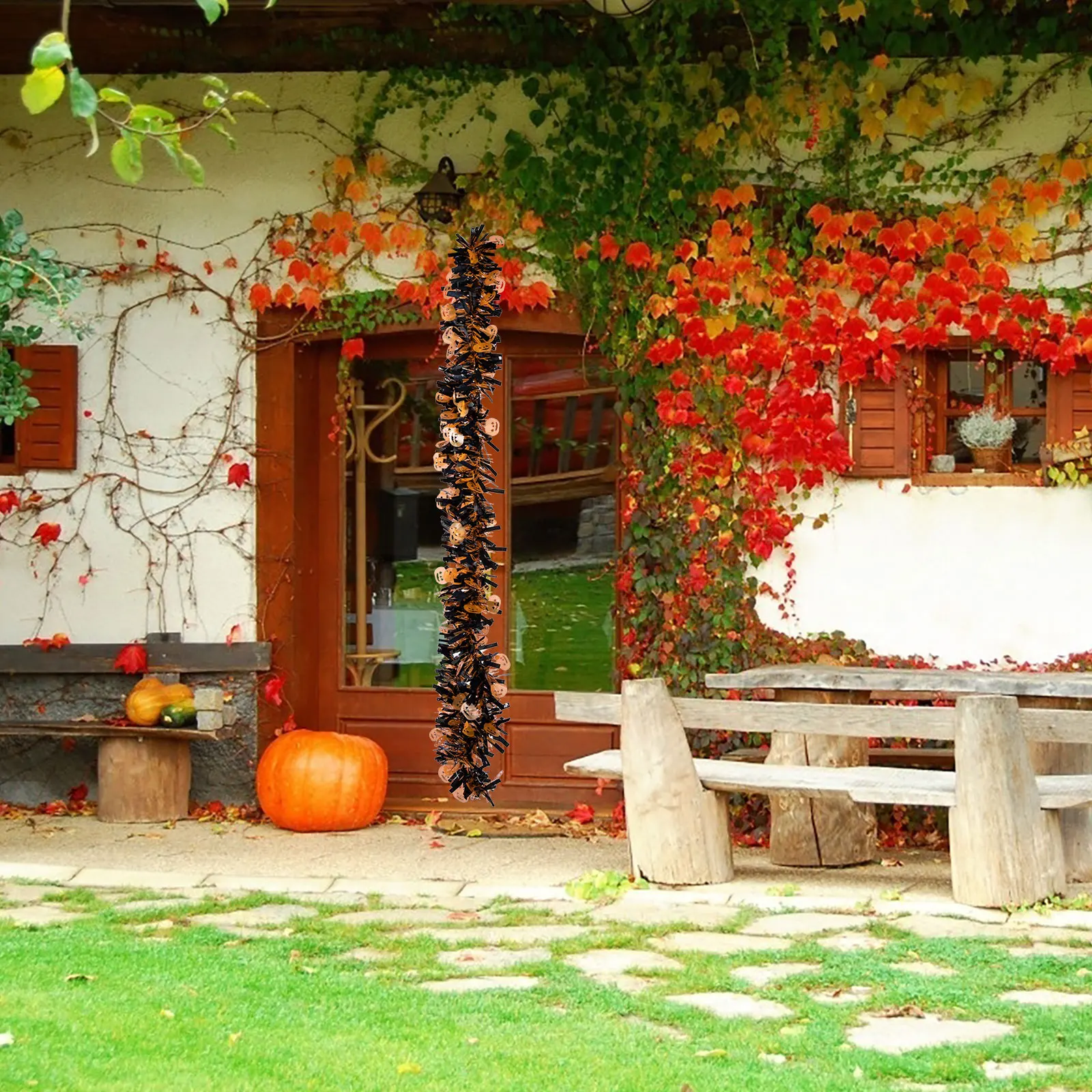 

4Pcs Halloween Pumpkin Witch Bat Ghost Festival Garlands Light Party Decoration Hanging Decors Halloween Strip Garlands