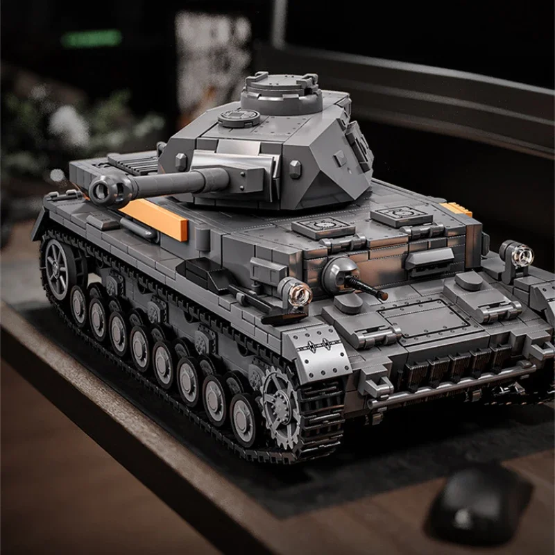 Panzerkampfwagen IV (Pz.Kpfw. IV) Sd Kfz 161 Tedesco Pzkpfw IV Ausf.F2 Carro Medio Panzer Building Blocks Esercito Modello di Auto Giocattolo Regalo