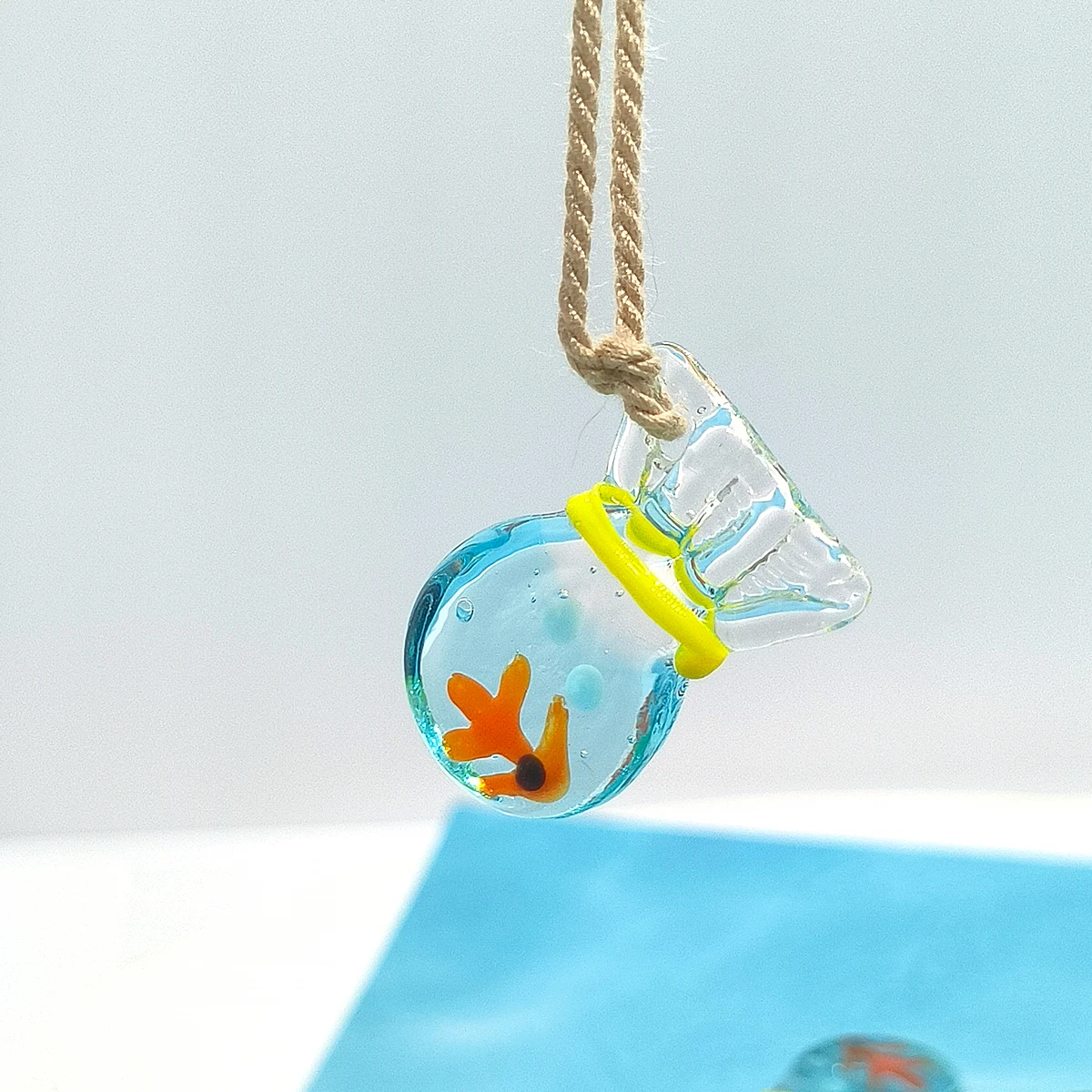 1pc/2pcs 26mm Flat Orange Fish Pouch Lampwork Glass beads For DIY Bracelet Keychain Necklace Gifts Accessories Beads