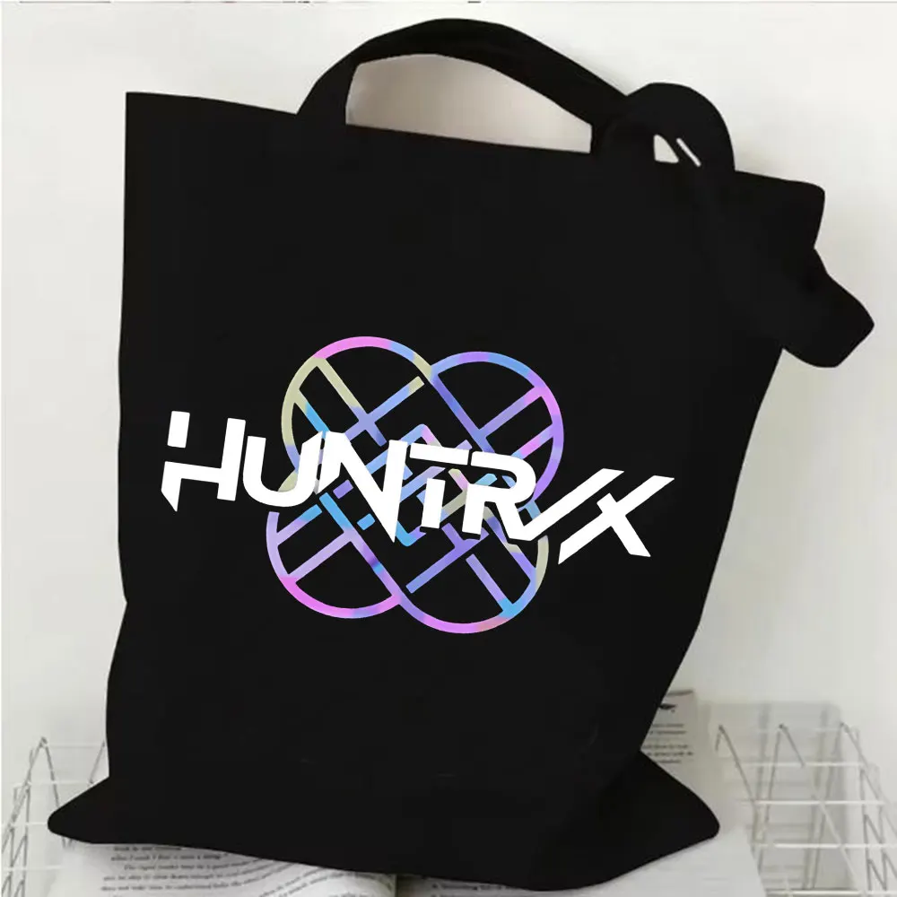 

2025 Movie KPop Demon Hunters Canvas Shopping Bag Women Girl Anime Canvas Fashion Casual Shopper Tote Bags shoulder bag