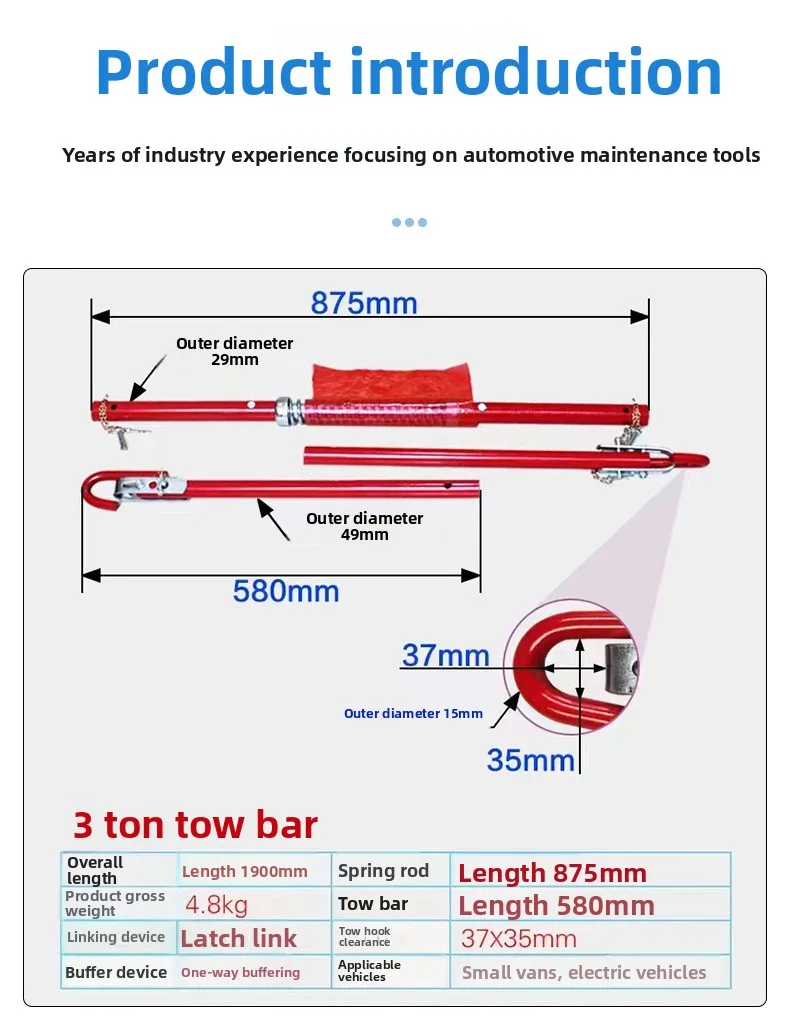 heavy‑duty-steel-trailer-tow-bar-full-series-3t‑20t‑50t-buffer-towing-draw-bar-shock‑absorbing-vehicle-pull-bar-for-truck