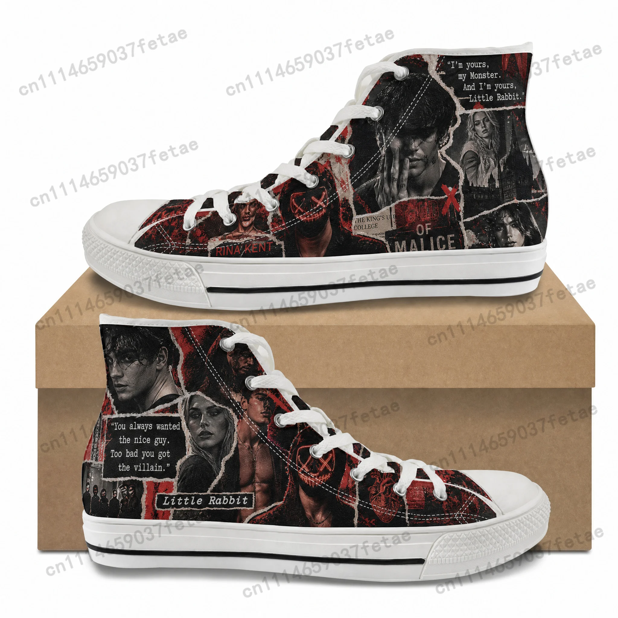 Zapatillas de lona de alta calidad Rina Kent God of Malice para adolescentes, hombres y mujeres, calzado informal personalizado para senderismo en Ghana