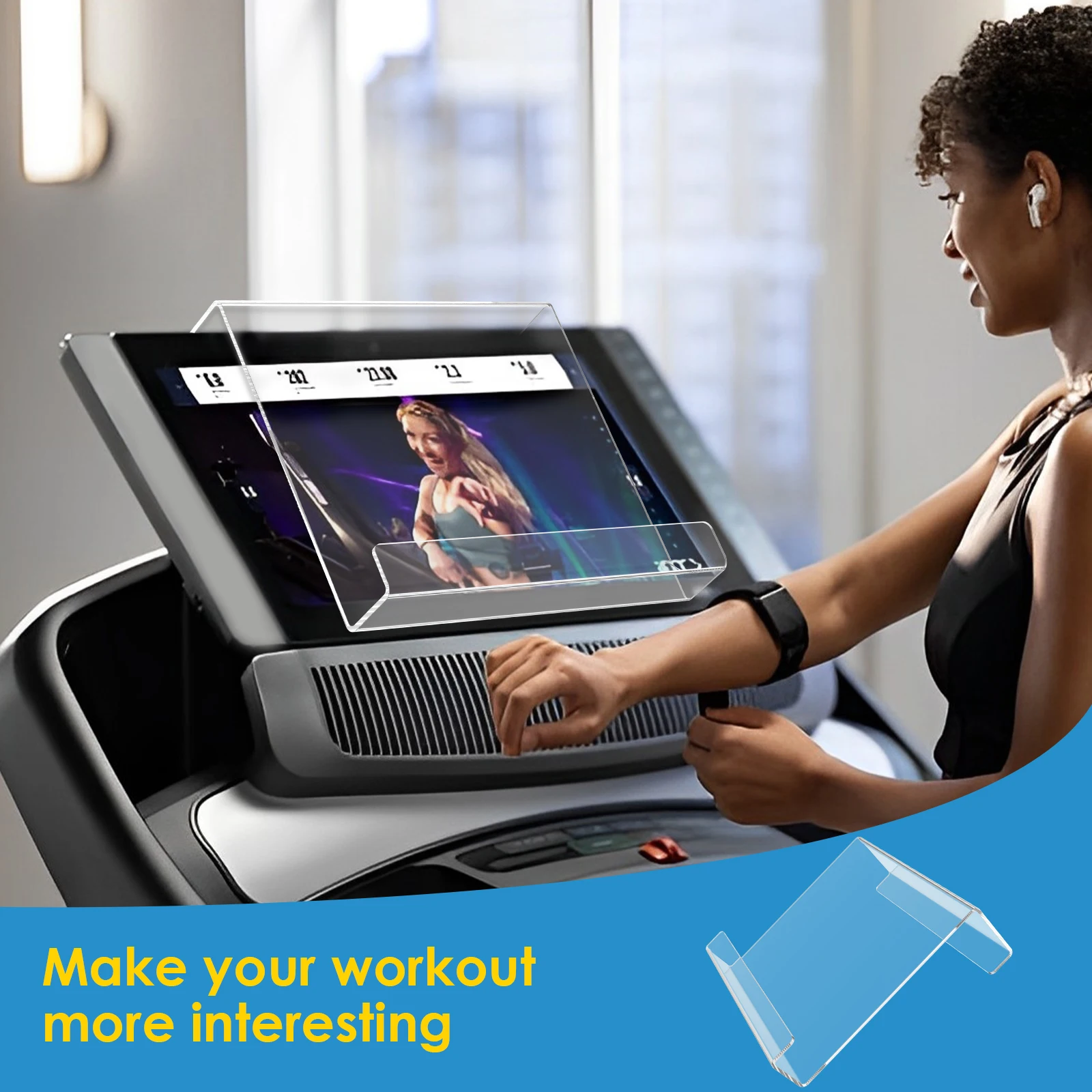 Treadmill Tablet Holder Reading Rest Cook Book Document Holder Stand Bookrest for Magazines Cookbook Sheet Laptop Drawing Tablet