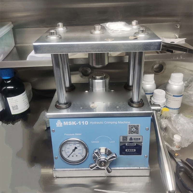 MSK-110 small manual button battery sealing machine CR20 series battery sealing machine hydraulic