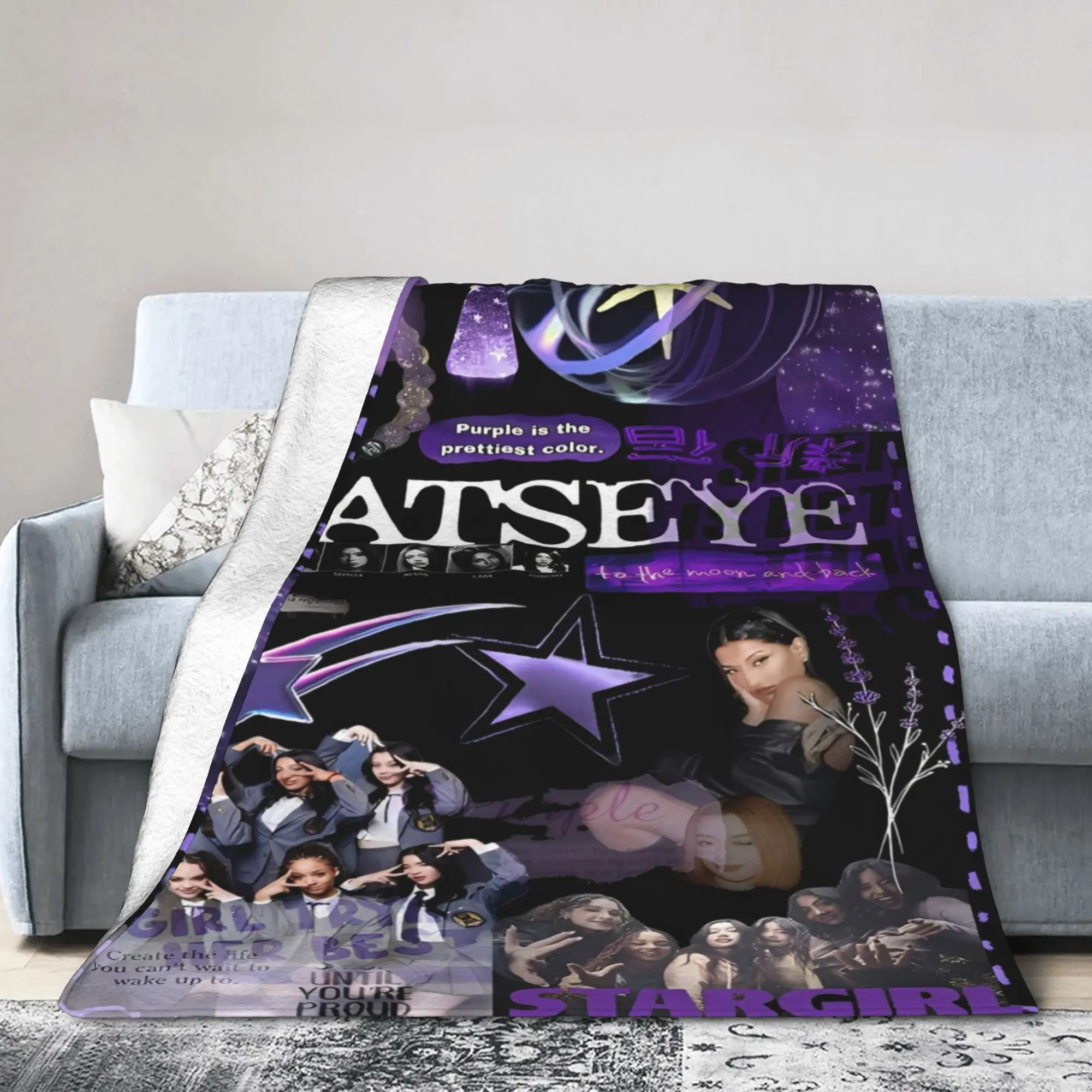 

Funny Katseye kpop k-pop girl Blankets Ultra-Soft Fleece Comfortable Throw Blankets Machine Washable
