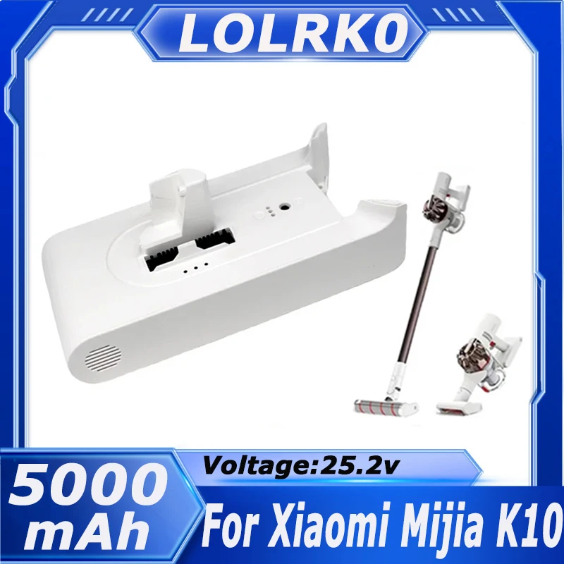 

High Capacity 5000mAh 25.2V Replacement Battery For Xiaomi Mijia K10 MJWXCQ04ZM Handheld Cordless Vacuum Cleaner