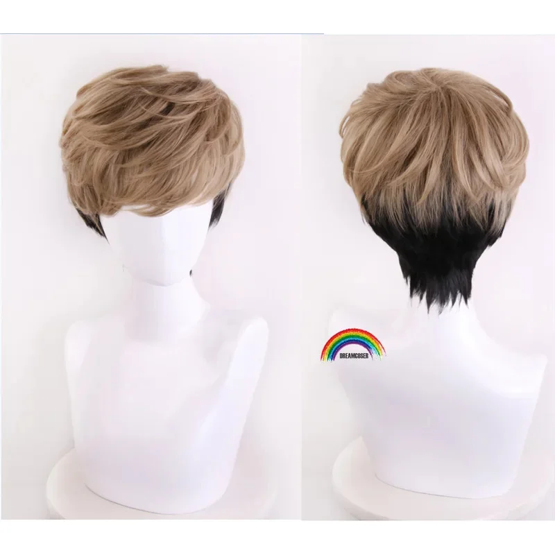 Peruca curta de sangwoo masculina, cabelo sintético resistente ao calor, boné, perseguidor de matar, fantasia de cosplay, moda, 2024