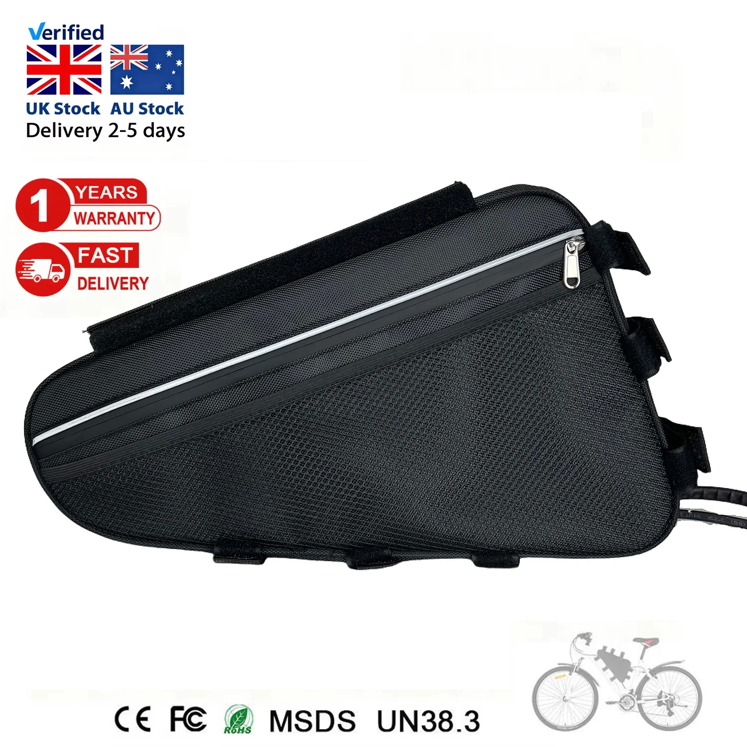3000W-5000W E-Bike Lithium Battery 72V 30Ah 80ATriangle Battery Pack (21700 Cells) BMS 5A Fast Charger TRB