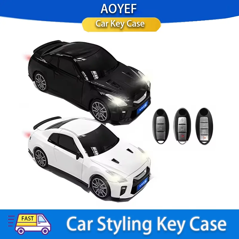 

For Nissan GTR Smart Remote Control Key Case Car Model Case Key Cover Fob Protective Cover Personalized Car Model Accessories