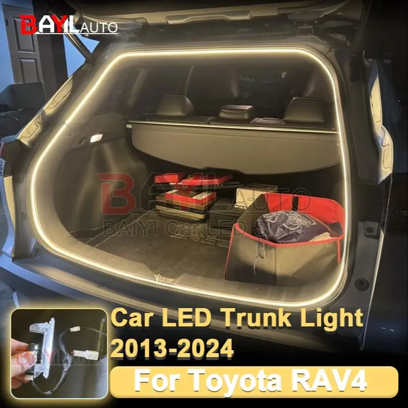 

Customized For Toyota RAV4 2013-2024 Car LED Trunk Light Flexible Atmosphere Light Tail Box Light Interior Decor Accessories
