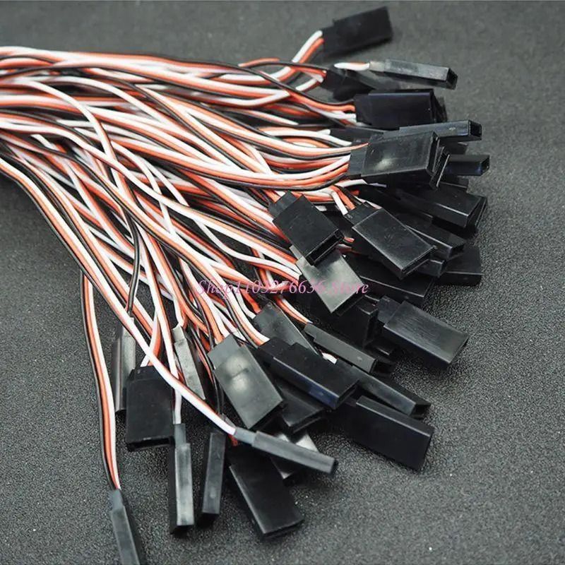 

R6FD 10PCS Durable RC Extension Cable Wire Plug Male Female Cable Accessory Easy Assembly for Scaled RC Crawler