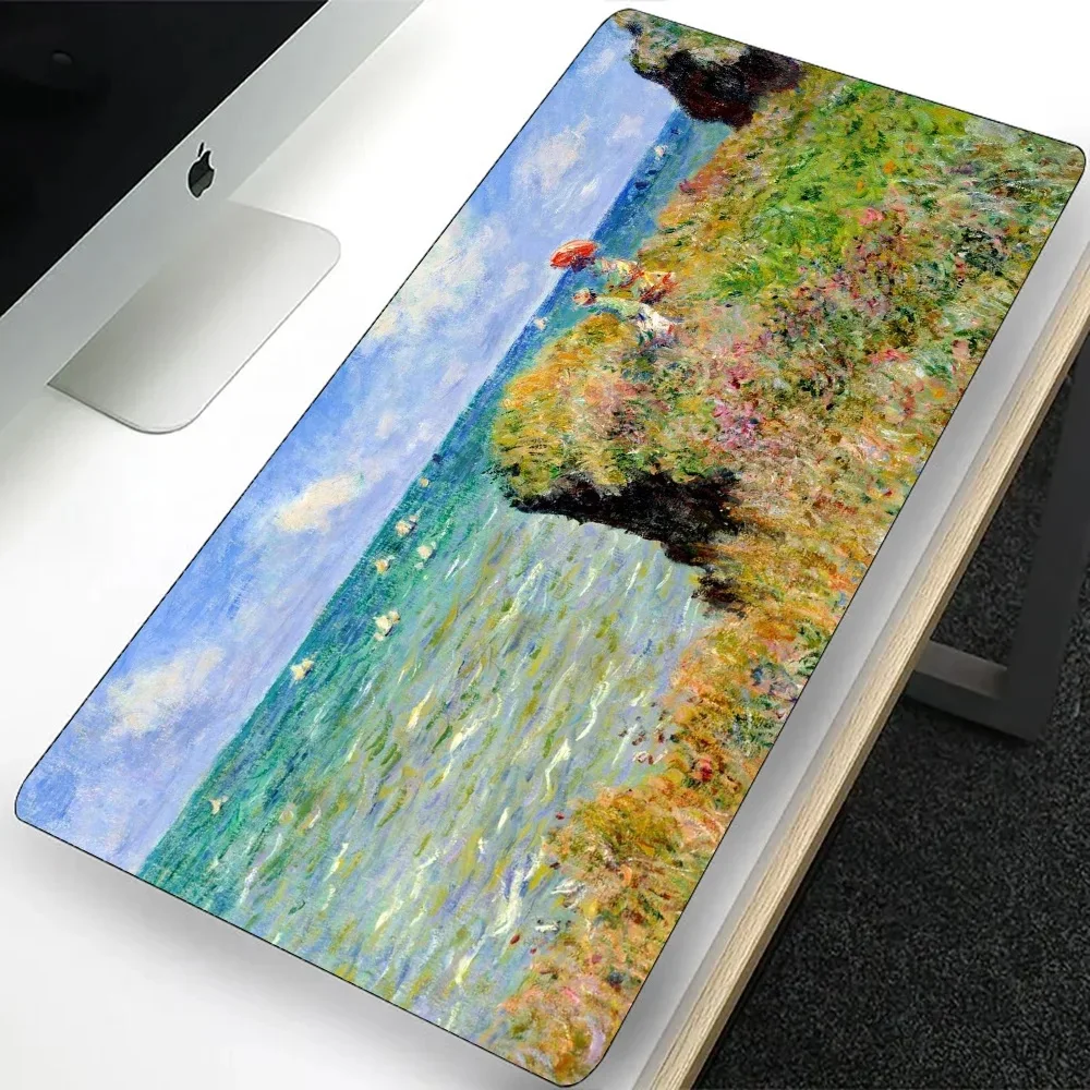 Claude Monet Art Large Gaming Mouse Pad Computer Mousepad PC Gamer Laptop Mouse Mat Office Mausepad XXL Keyboard Mat Desk Pad