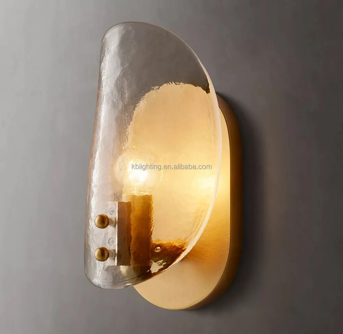 Unique Design Sconce Lighting Fixtures Home Decorations Shell Clear Glass Sconce Lamp for Corridor Lighting