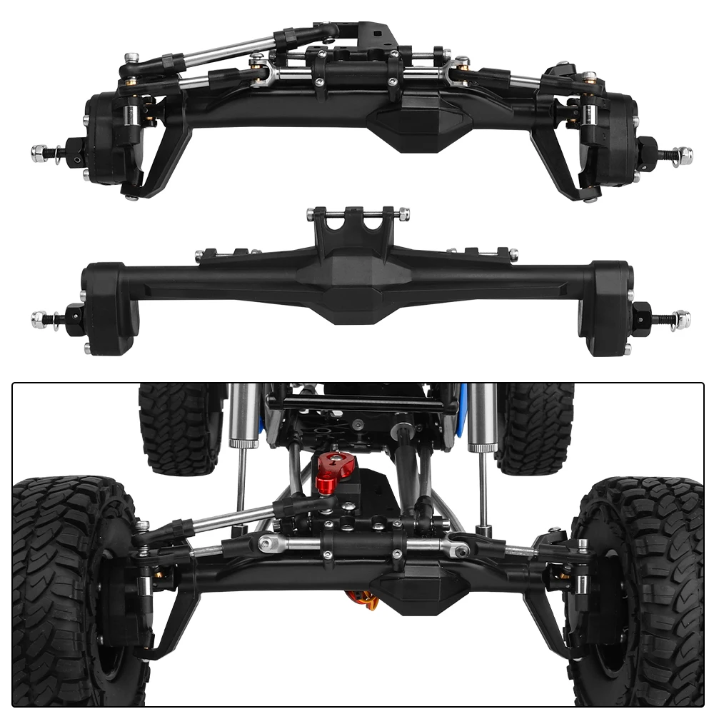 H10 Portal or Straight Axle Plastic +Brass or Aluminum Alloy Front Rear Complete Axles for Vanquish 1/10 RC Crawler Car Upgrade