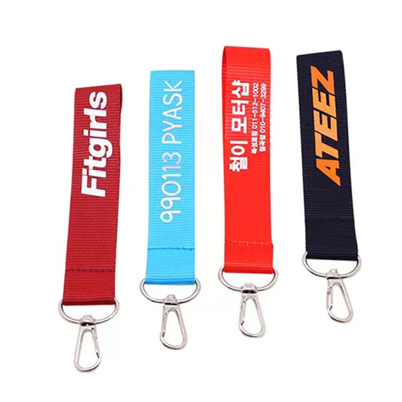 50pcs Short Key Rope With Full Color Custom Logo Personalized Lanyard Print My Logo Company Name for Key Chain Document ID Card