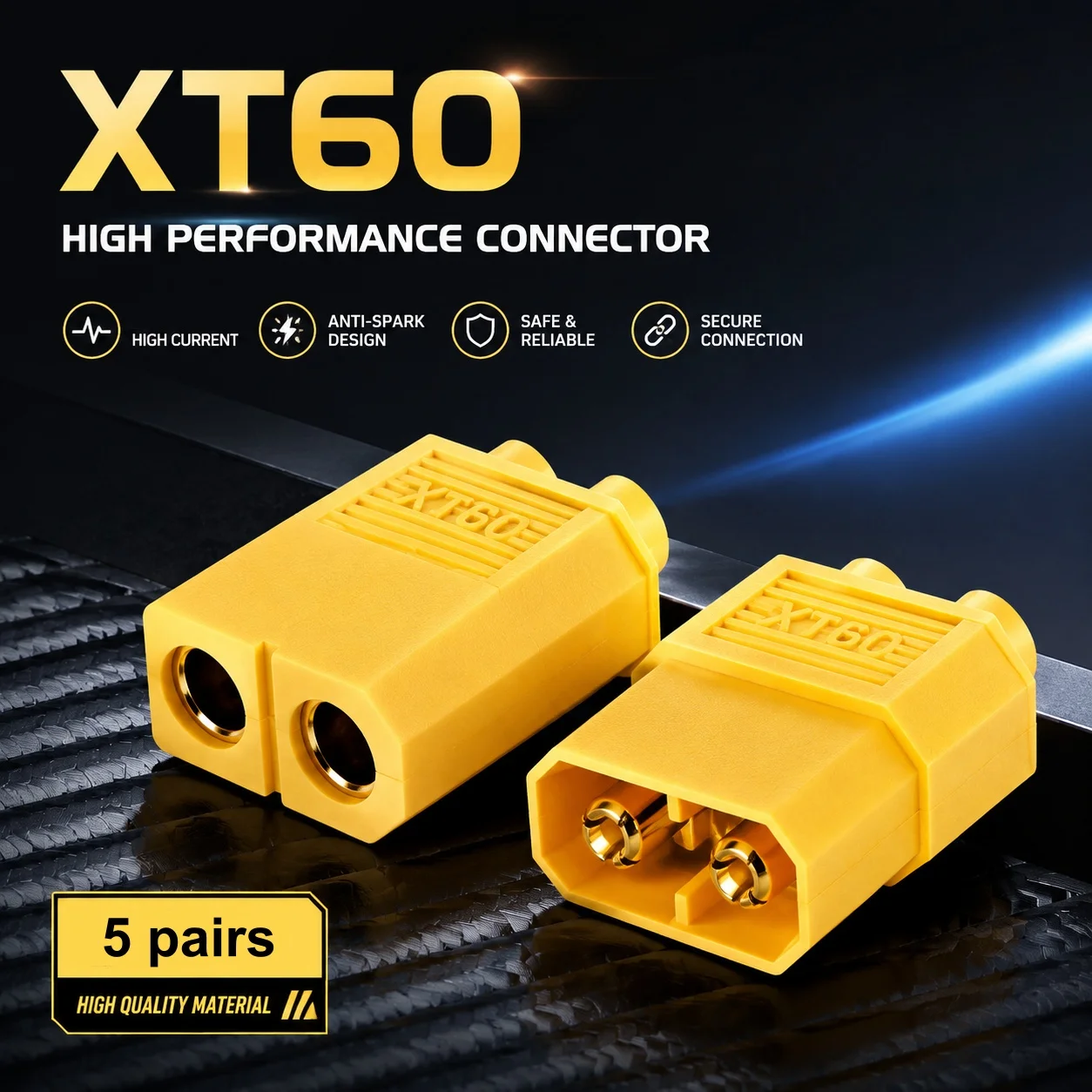 5 Pairs XT60 Connector XT60 Male Female Bullet Connectors Power Plugs for RC Lipo Battery Motor XT60 Drone Connectors