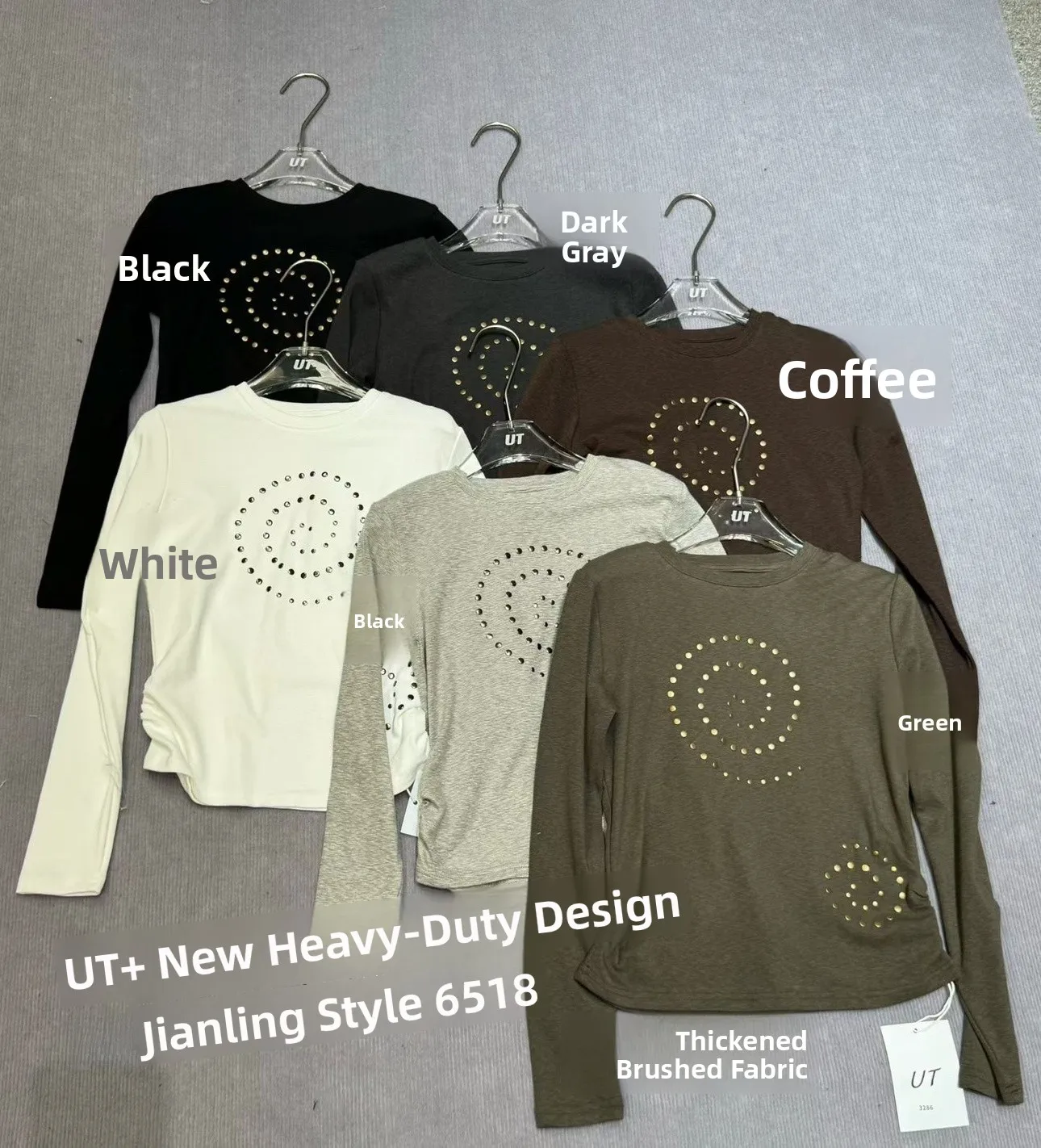 

Korean Sle Fce Lined Long Sve Women's T-irt Slim Fit Base Layer irt Top for Autumn Winter Commute Faion