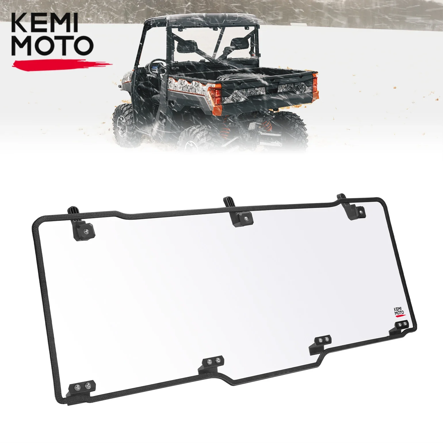 

UTV Hard PC Clear Rear Windshield Compatible with Polaris Ranger 570 / XP 1000 / 1000 / 900 XP 2013-2023 2024 Vented Back Window