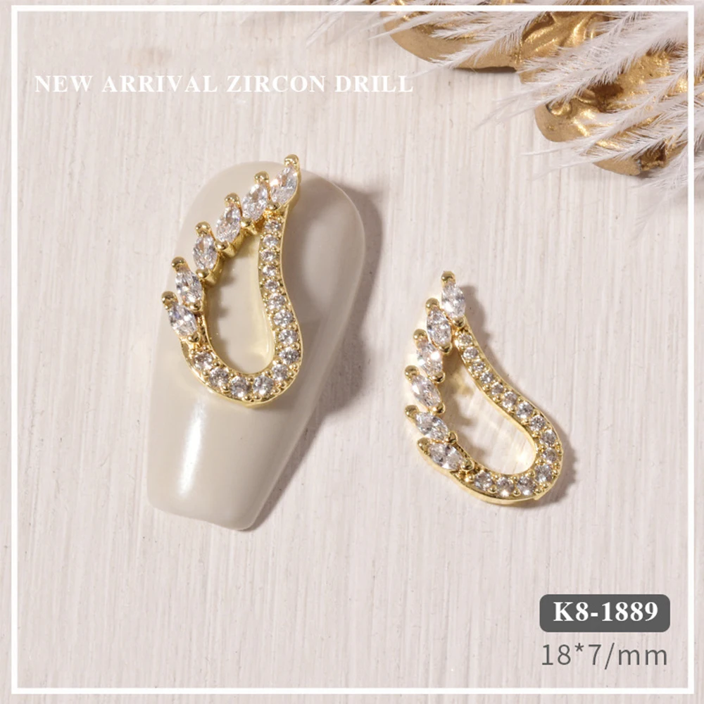 Luxury Shiny Wing Flower Butterfly Bow Knot 3D Nail Rhinestones Manicure Tools Nail Jewelry Nail Art Decorations