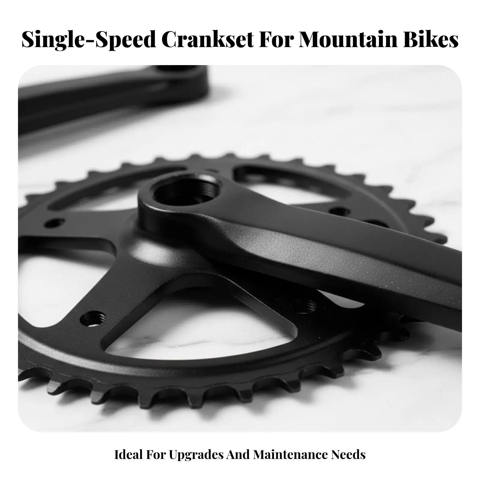 Bicycle Front Gear Crankset 38T 40T 42T Iron Crank Set 170mm for Single Speed Bike Trail Riding Upgrade Parts