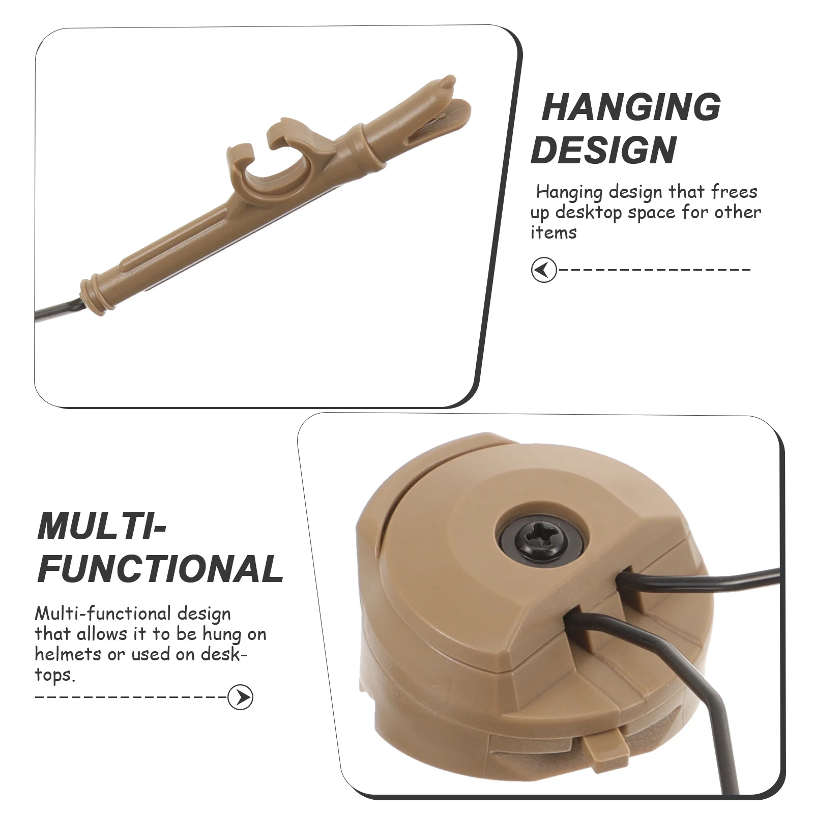 

1Pair Headphone Hanger Multifunctional Rail Desktop Mountable Hanging Rack Noise Cancelling Outdoor Accessory Portable