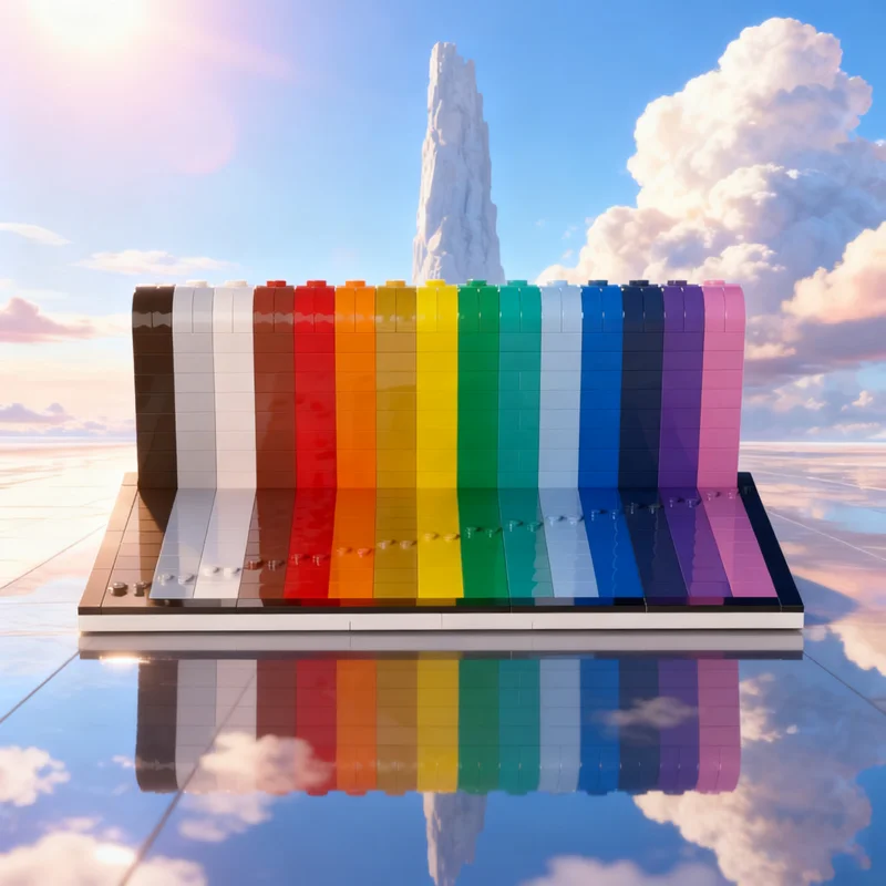 

583 шт. MOC «Все потрясающие значки», модель строительных блоков, игрушечная конструкция, сделай сам, креативная идея, рождественские подарки, образовательный кирпич