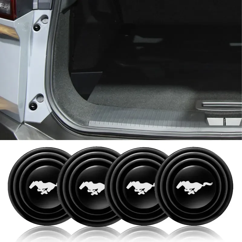 1/2/4pcs Car Door Shock Absorbing Gasket Sound Insulation Pad Shockproof Cushion For Ford Mustang Universal Mustang Shelby GT