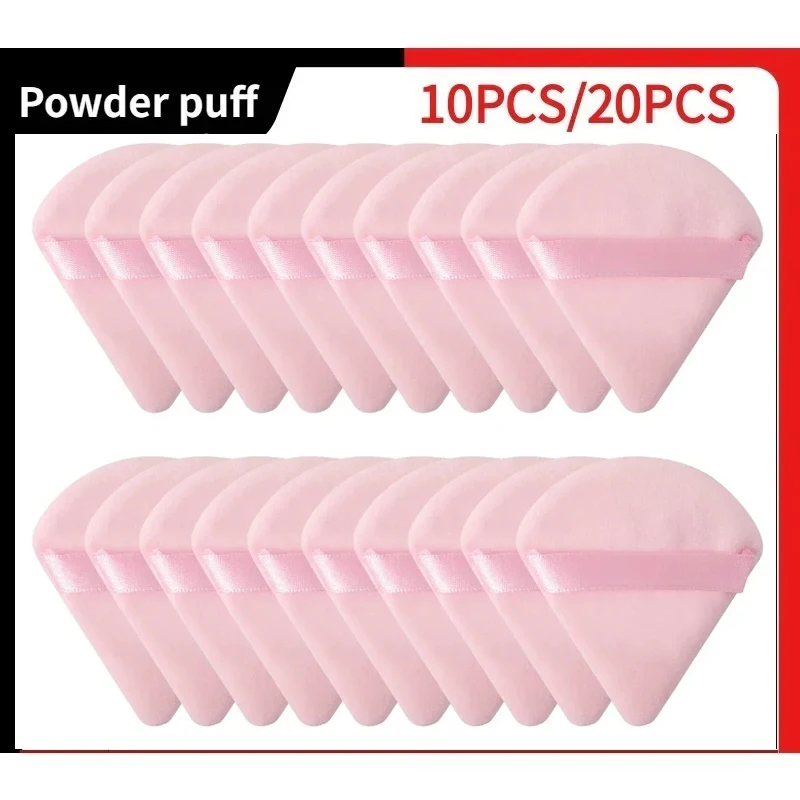 10/20Pcs triangolo velluto piumino da cipria Mini trucco viso spugna cosmetici lavabili leggeri strumenti per il trucco del soffio cosmetico