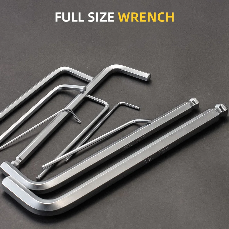 Deli 9PCS Allen wrench screwdriver set,Long Arm Hex Key Set 1.5mm To 10mm Hexagon Spanner Hand Tools For Bicycle Repair