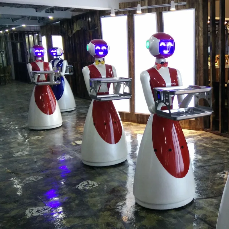 Hotel restaurant, welcome reception, shopping mall voice communication interactive advertising guidance to lead food delivery