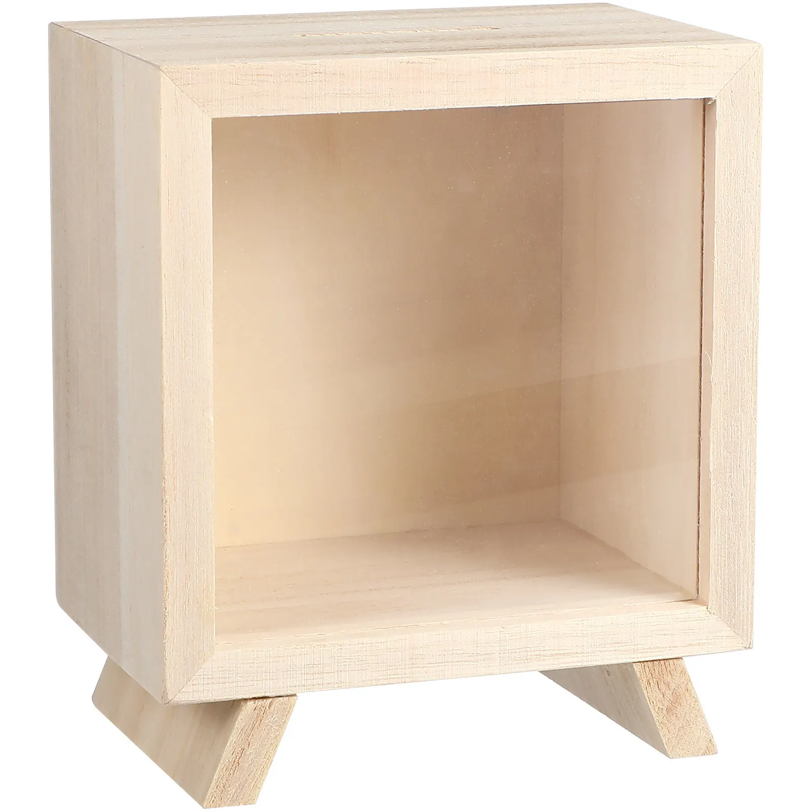 Solid Wood Piggy Bank Creative Transparent Savings Jar Large Capacity Money Storage Box for Home Office Desk Decor Tip Container