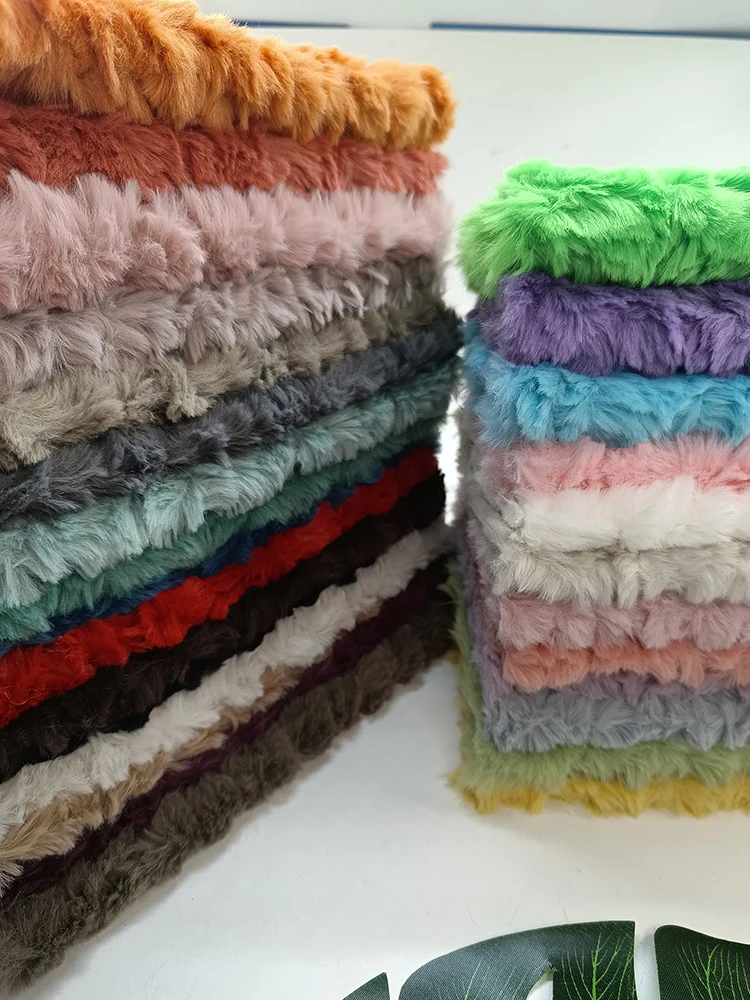 

Плюшевая ткань из кроличьего меха для рукоделия, 1 см, длинноворсовая, для изготовления игрушек, материал для DIY, Китай, для творчества и декора