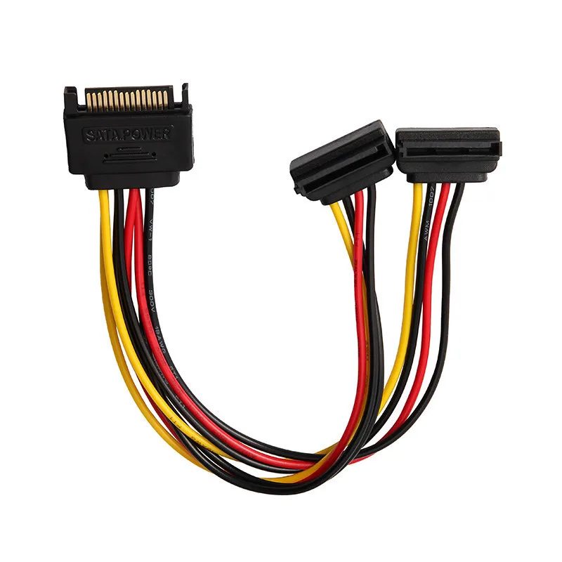 SATA II Hard Disk Power 15Pin SATA Male To 2 Female 15Pin Power HDD Splitter High Quality Y 1 To 2 Extension Cable 20CM image 3