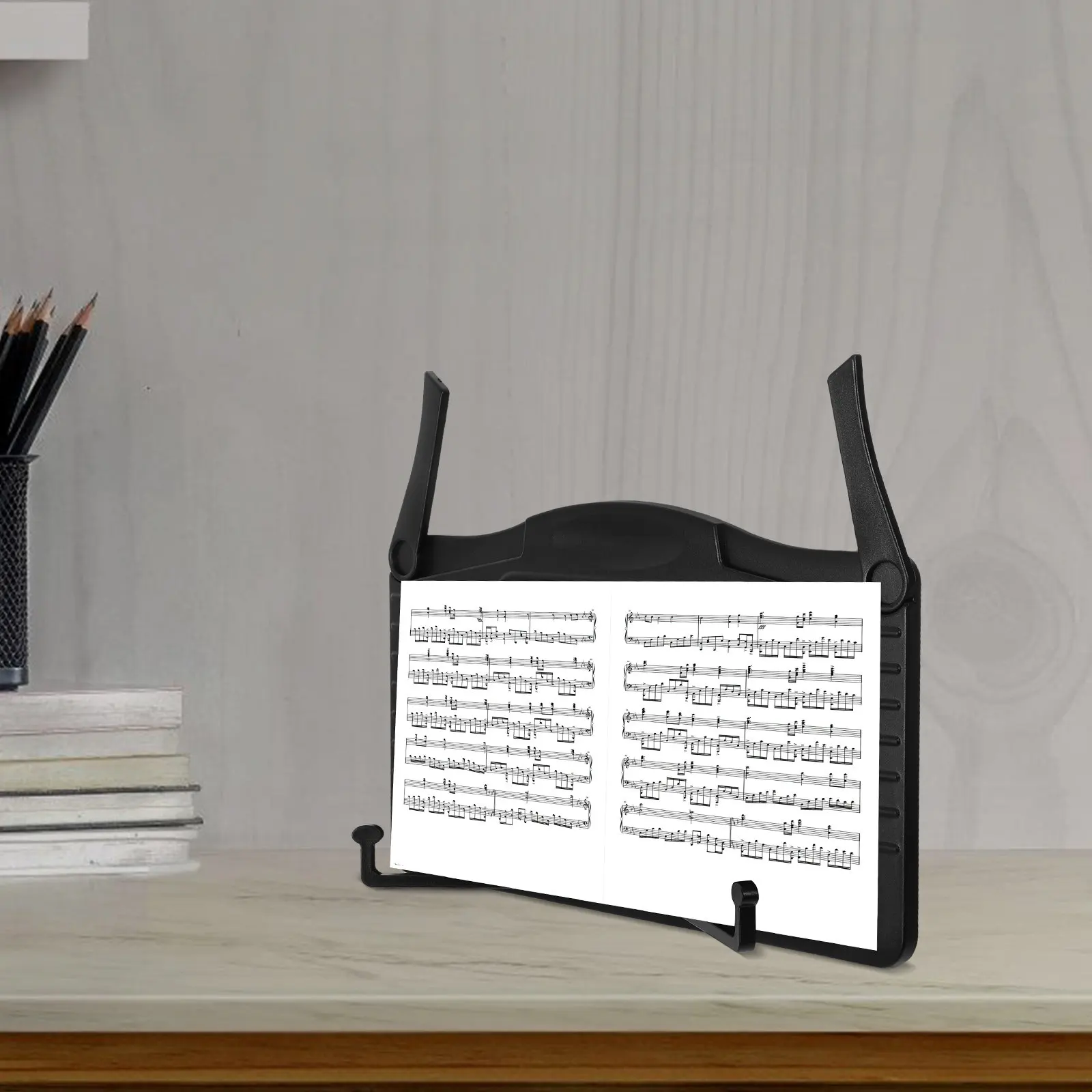 Stable Adjustable Sheet Music Stand Portable Book Holder for Piano Scores Textbooks Recipe Books Reading Rest Music Scores Rack