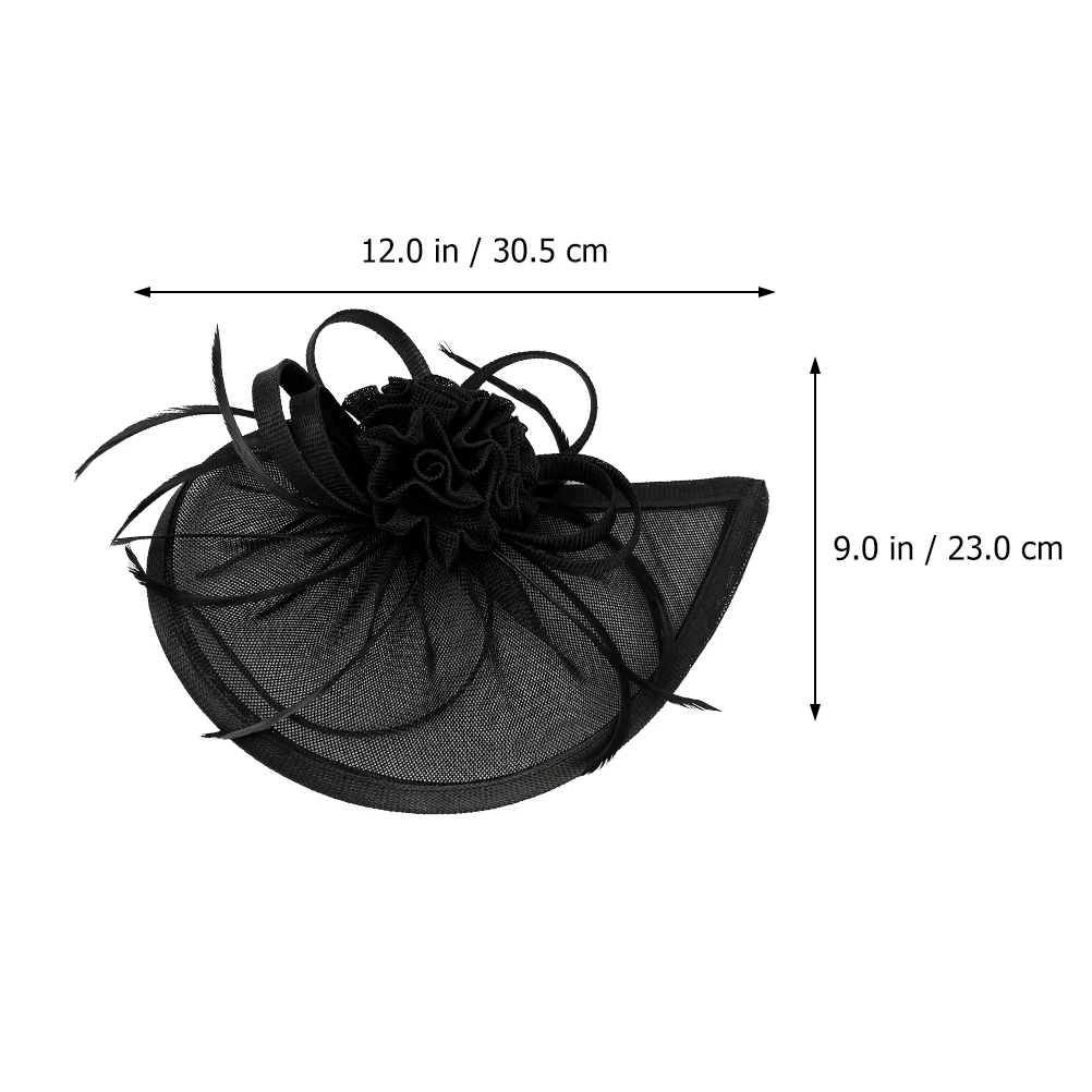 

Mesh Top Hat Headb Women Imitation Hemp White Halloween Tea Party Wedding Bridal Bridesmaid Fascinator Hair Accessory Decor
