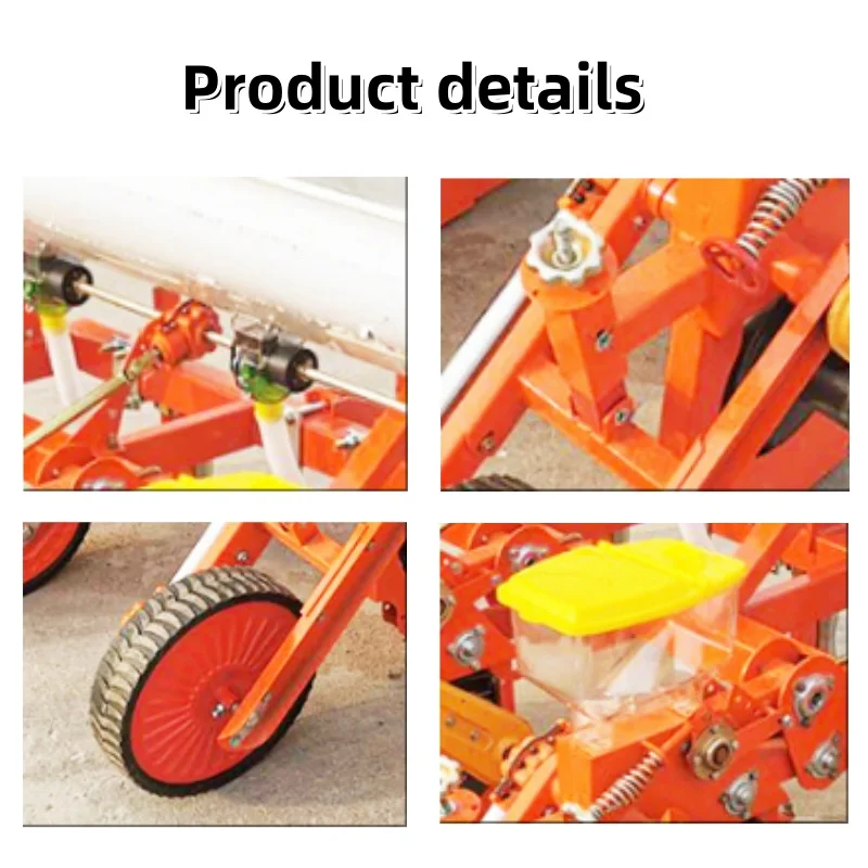 Precision 3-in-1 Seeder Fertilizer for Corn Soybean Manual 6 Planter Adjustable Spacing for Efficient Planting Transplanting